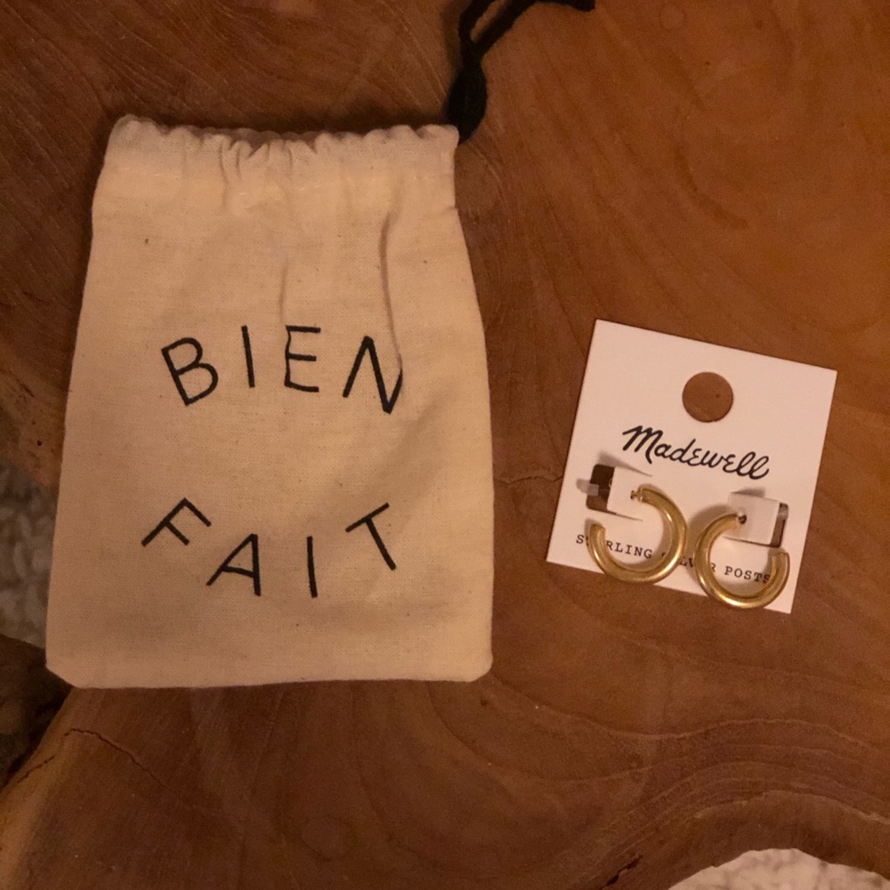 madewell chunky small hoop earrings